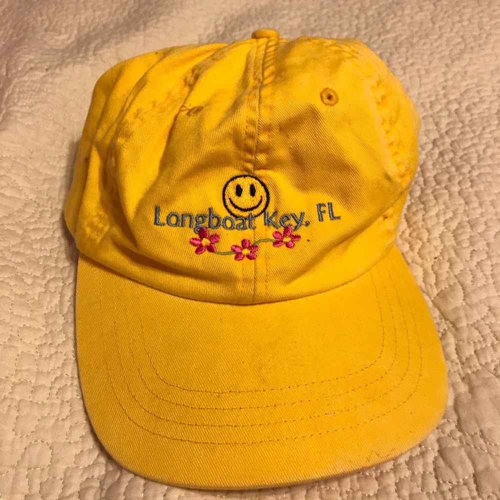 Yellow Longboat Key hat from Florida in kids size